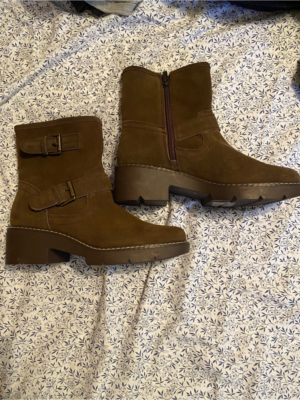 Lucky Brand Migyn Double Buckle Moto Boots size 6.5 excellent condition